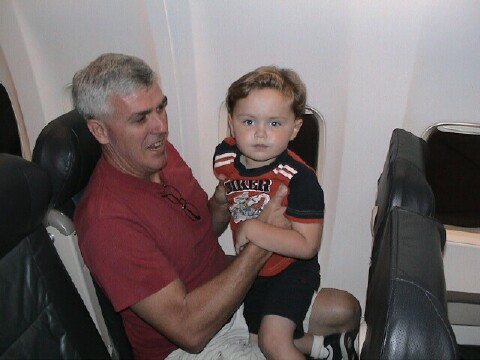 Christopher's first airplane ride.