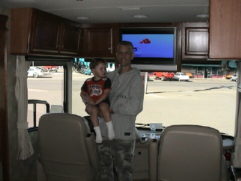 Papi and Christopher in the new coach