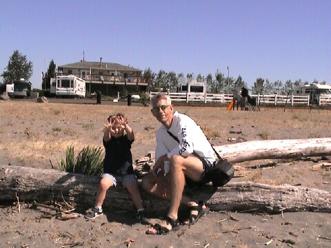 Papi-n-Chris on the beach